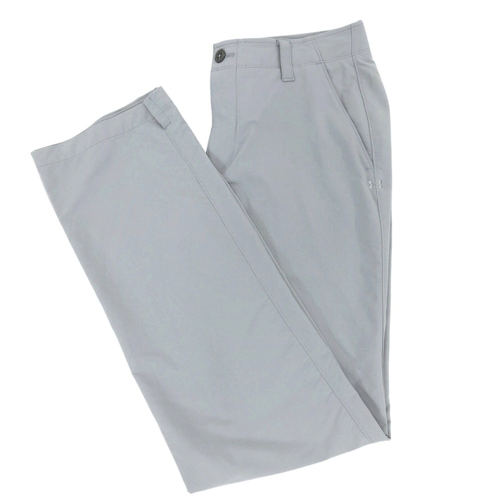 Under Armour Golf Pants Mens 34x34 Gray Performance Tech Flat Front Trousers
